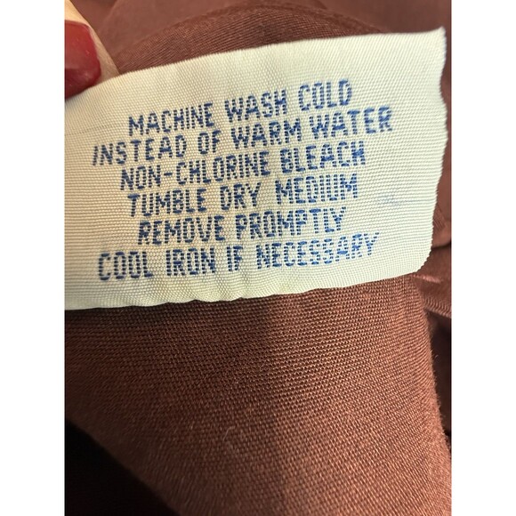 Reina Womens Contrast Trim Reddish-Brown Scrub Top Size Medium - Picture 6 of 6